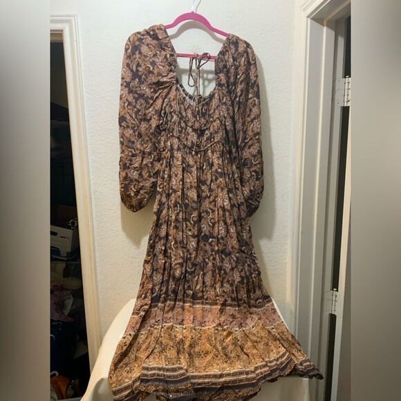 Olivaceous - midi dress size L multicolor 100% rayon - Picture 3 of 9